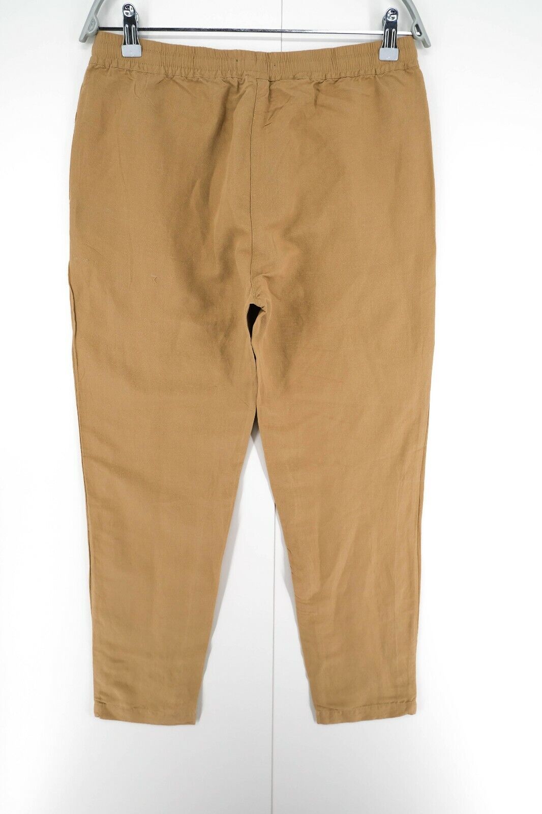 GANT Brown Summer Linen Pull On Pants Trousers Size EUR 38 UK 10 US 8