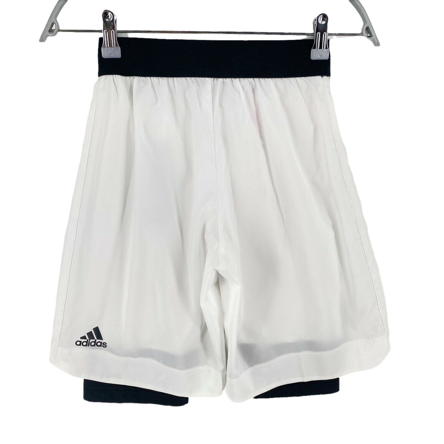 Adidas Climalite Boys White Athletic Shorts Size 11 -12 Years