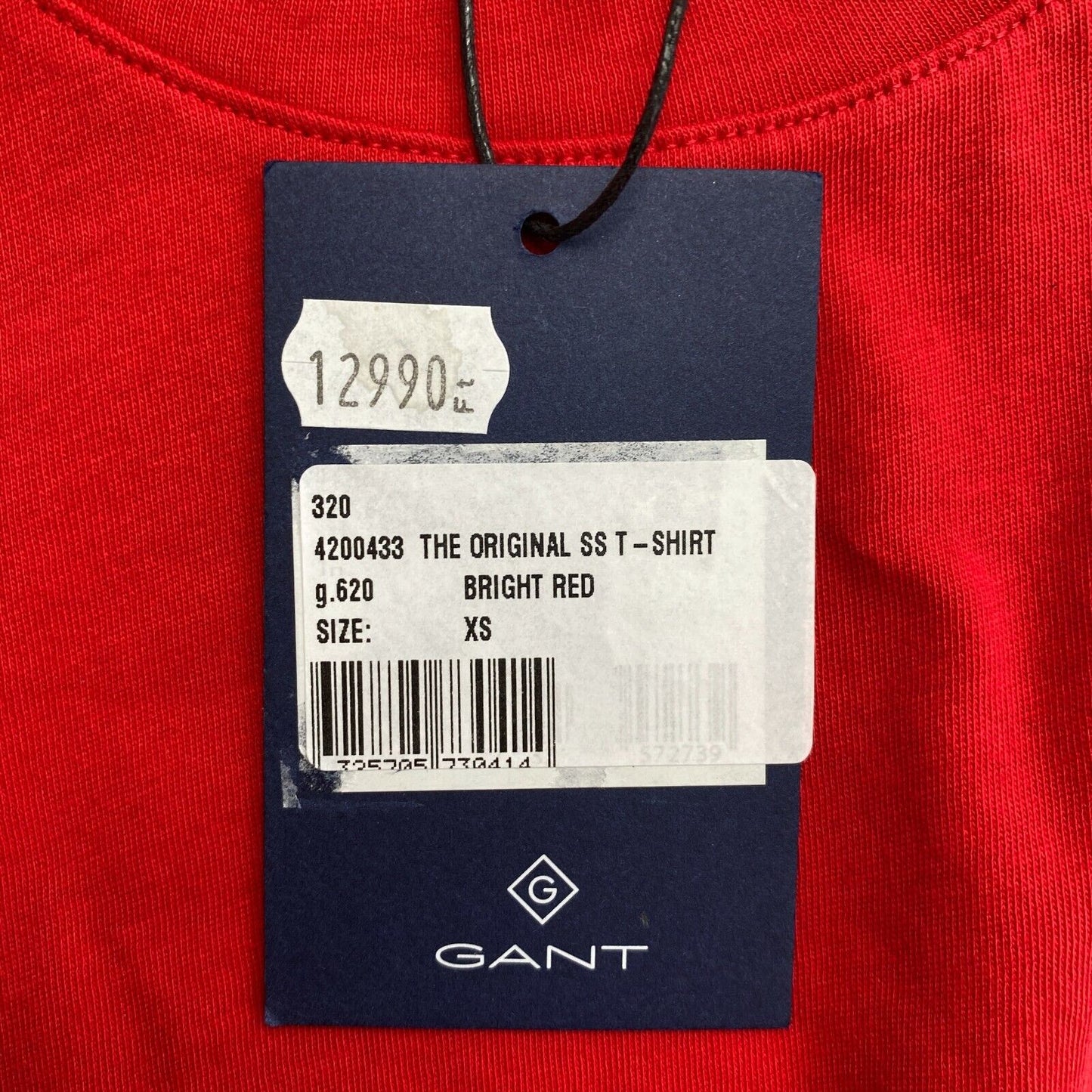 GANT Red Original Crew Neck T Shirt Top Size XS