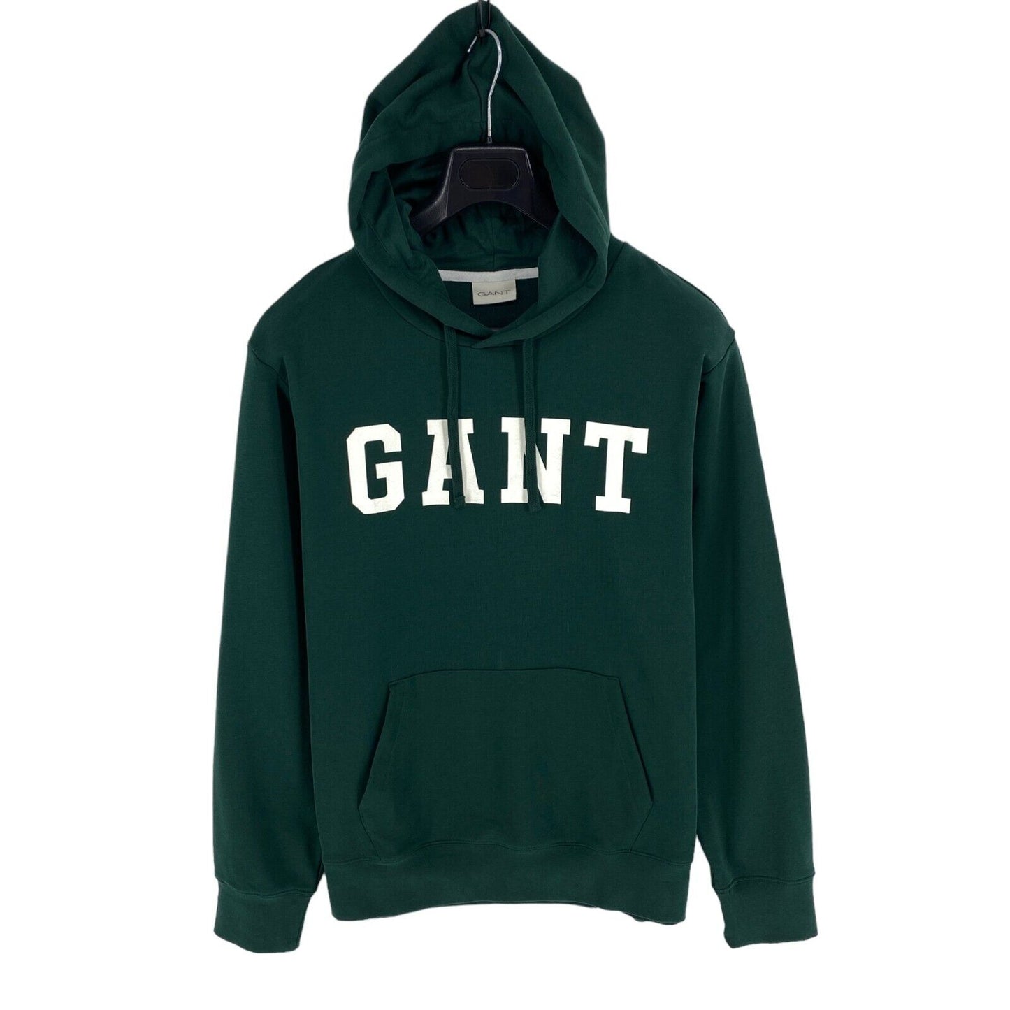 GANT Men Dark Green Logo Hoodie Sweater Pullover Jumper Size 2XL XXL