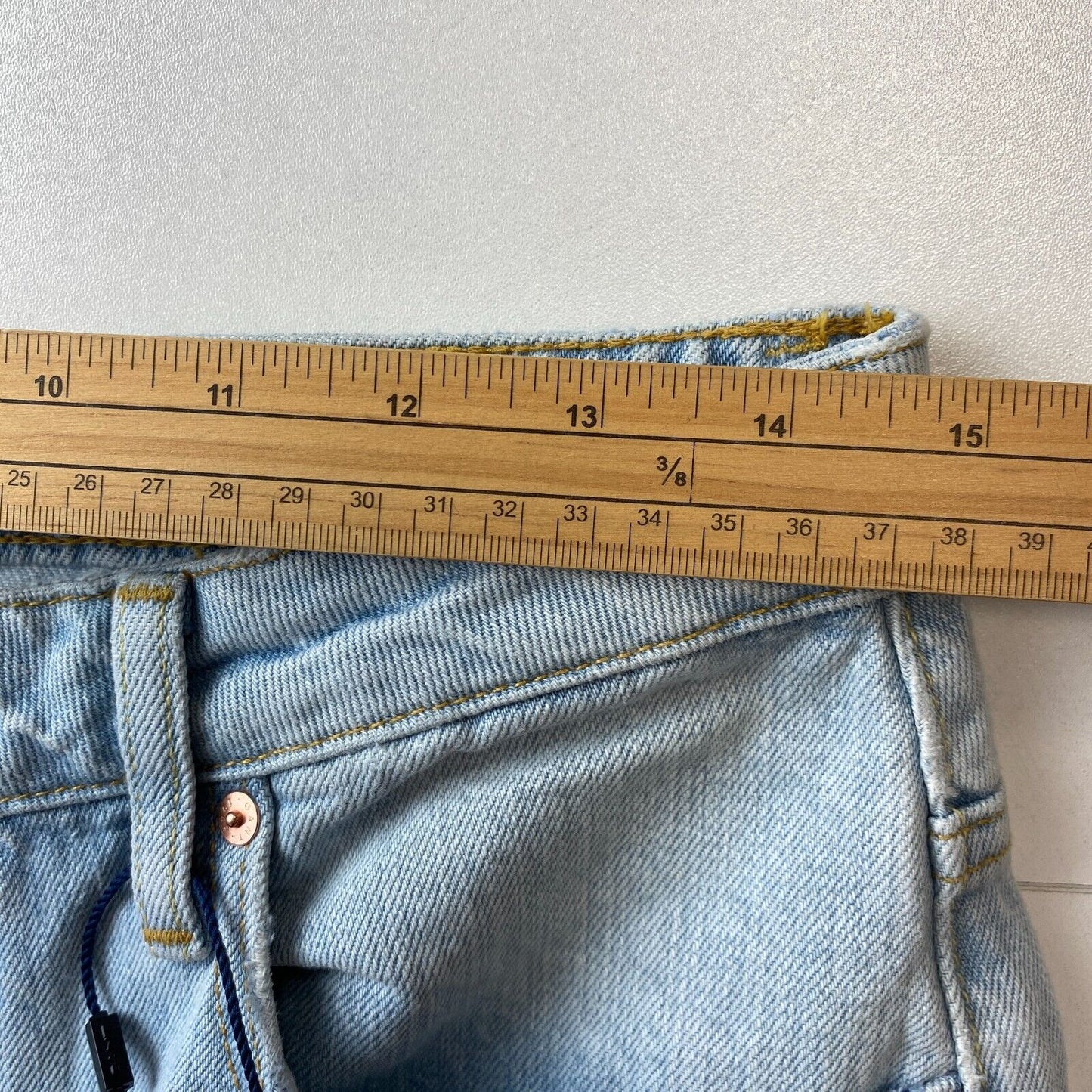 GANT Light Blue Women Regular Straight Fit Distressed Jeans Size W29