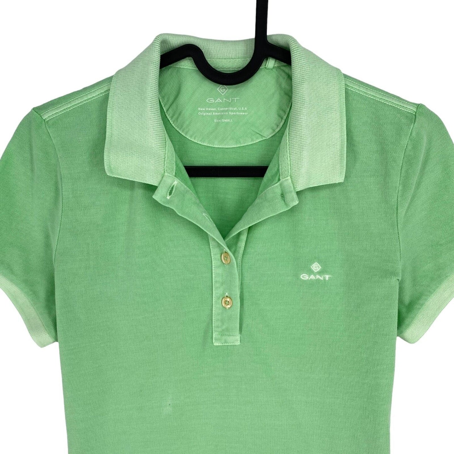 GANT Women Green Sun Faded Polo Shirt Size S