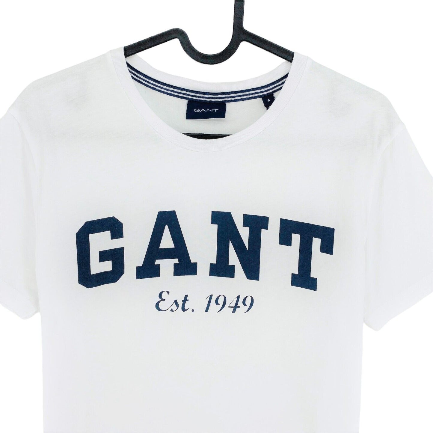 GANT White Logo Crew Neck T Shirt Size S