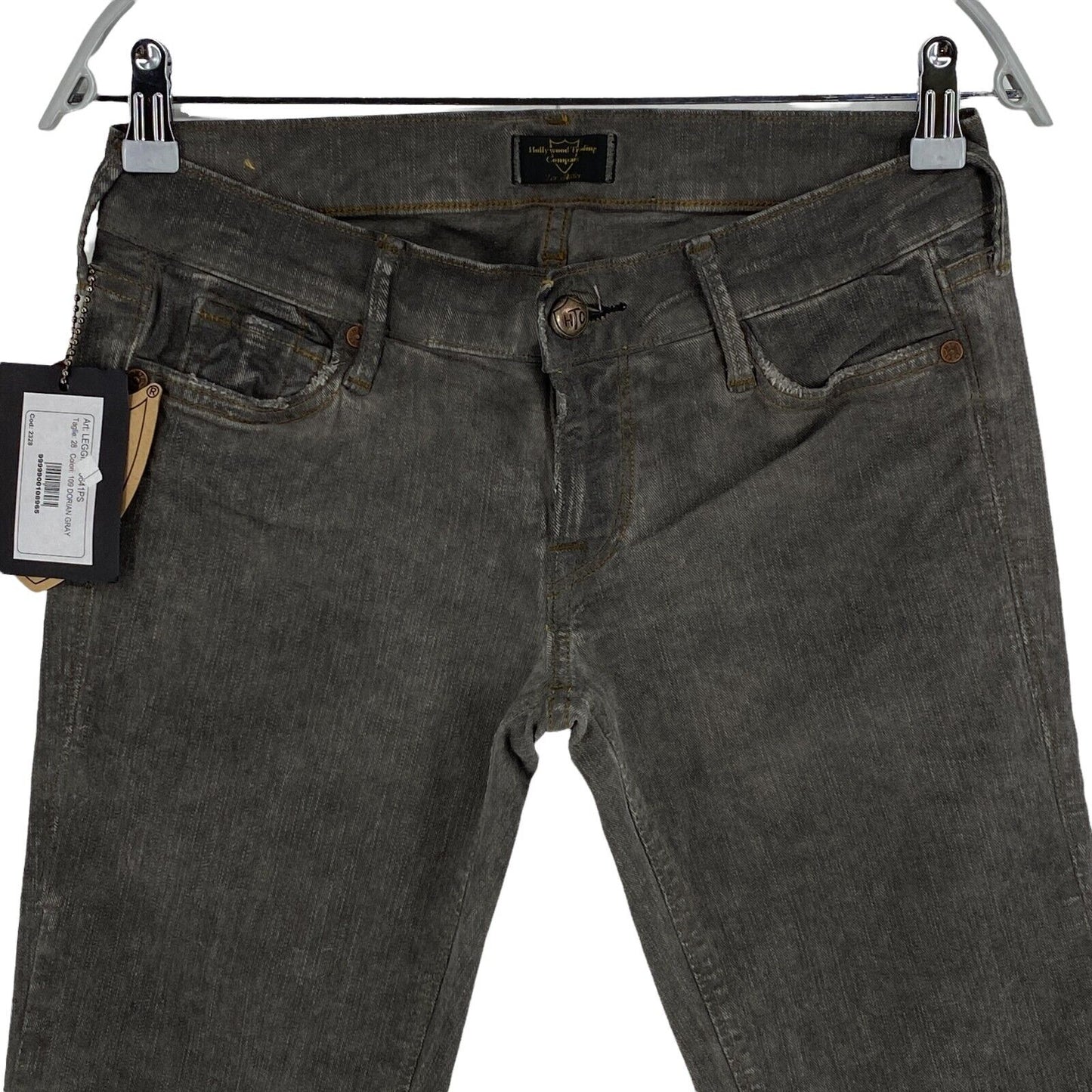 UVP 220 € HTC Dunkelgraue Denim Leggins Jeans Größe W28 L30