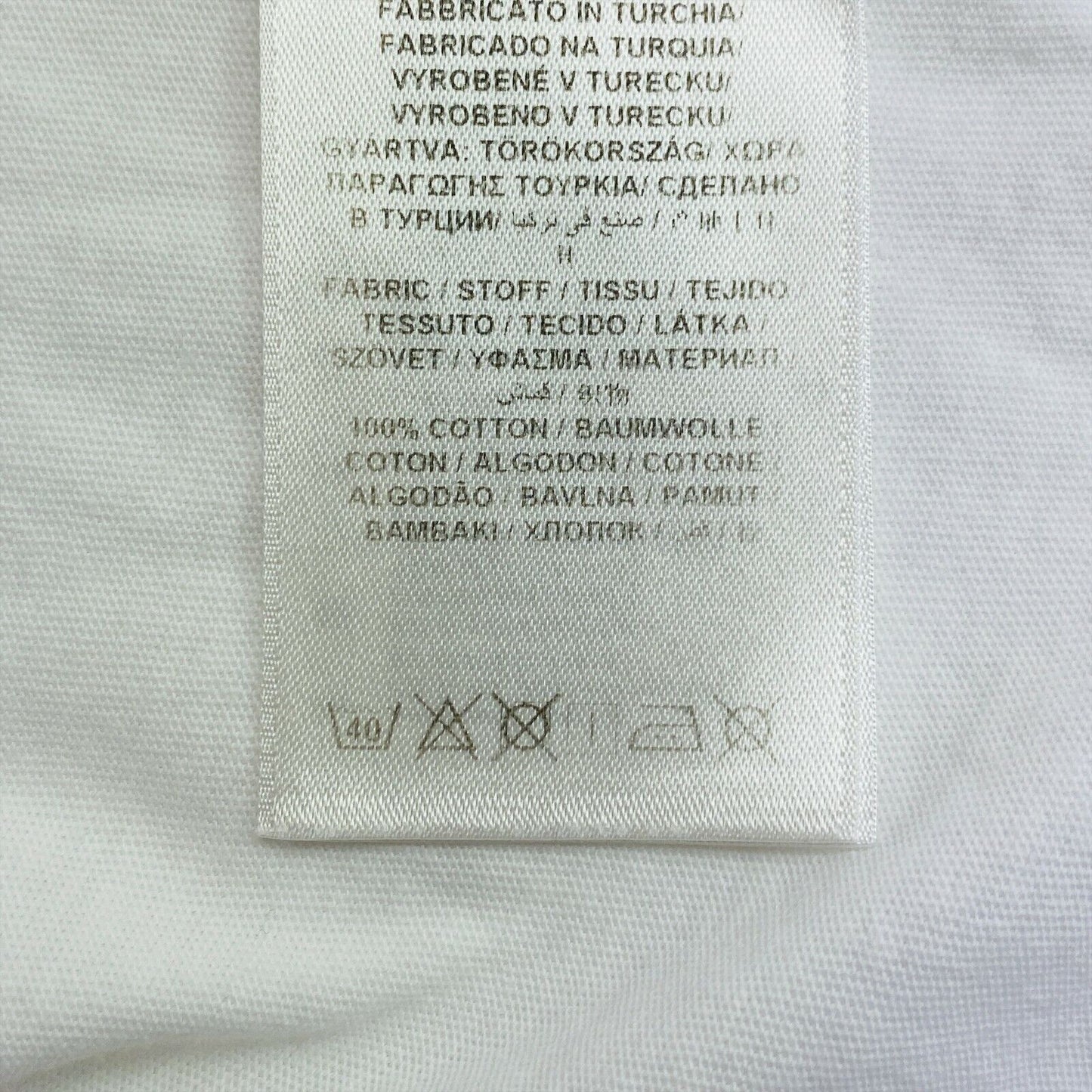 GANT White Logo Crew Neck T Shirt Size S