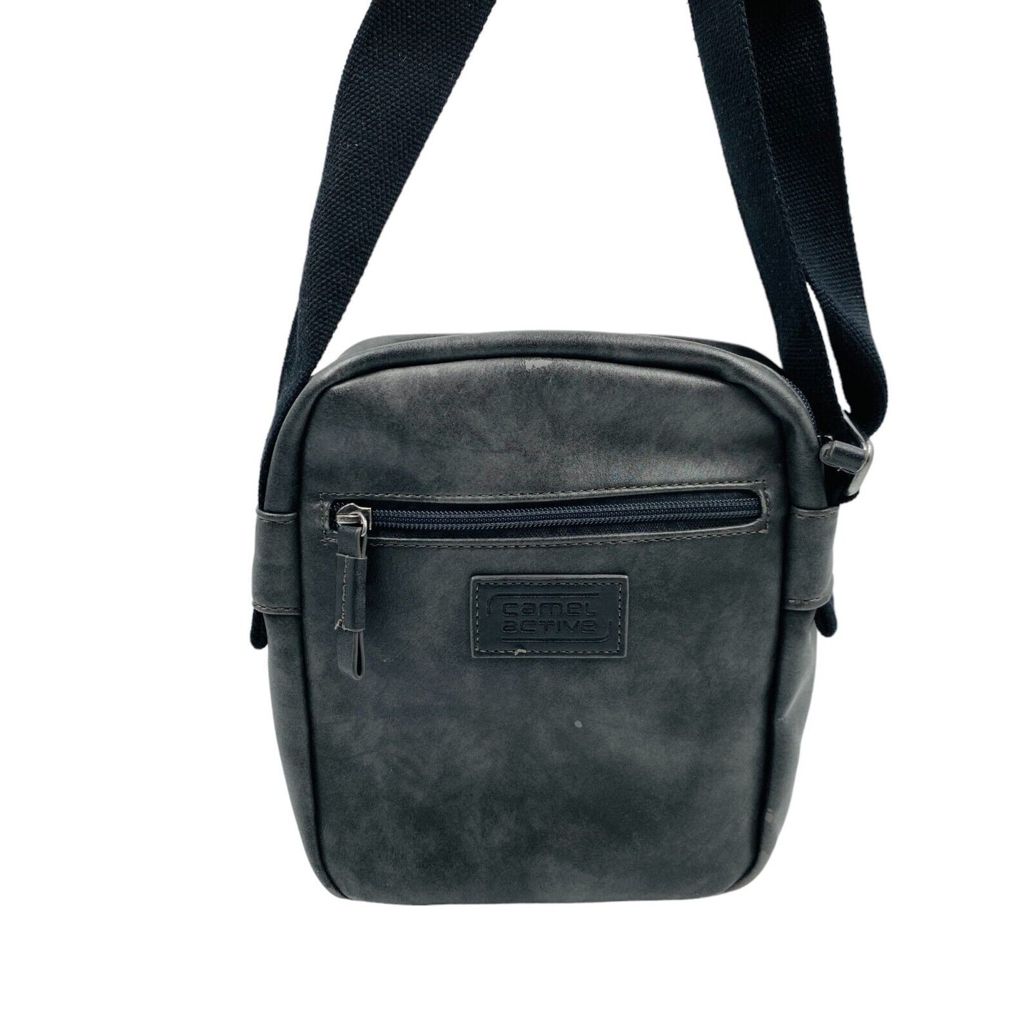 Camel Active Dark Grey Mens Eco Leather Crossbody Shoulder Bag