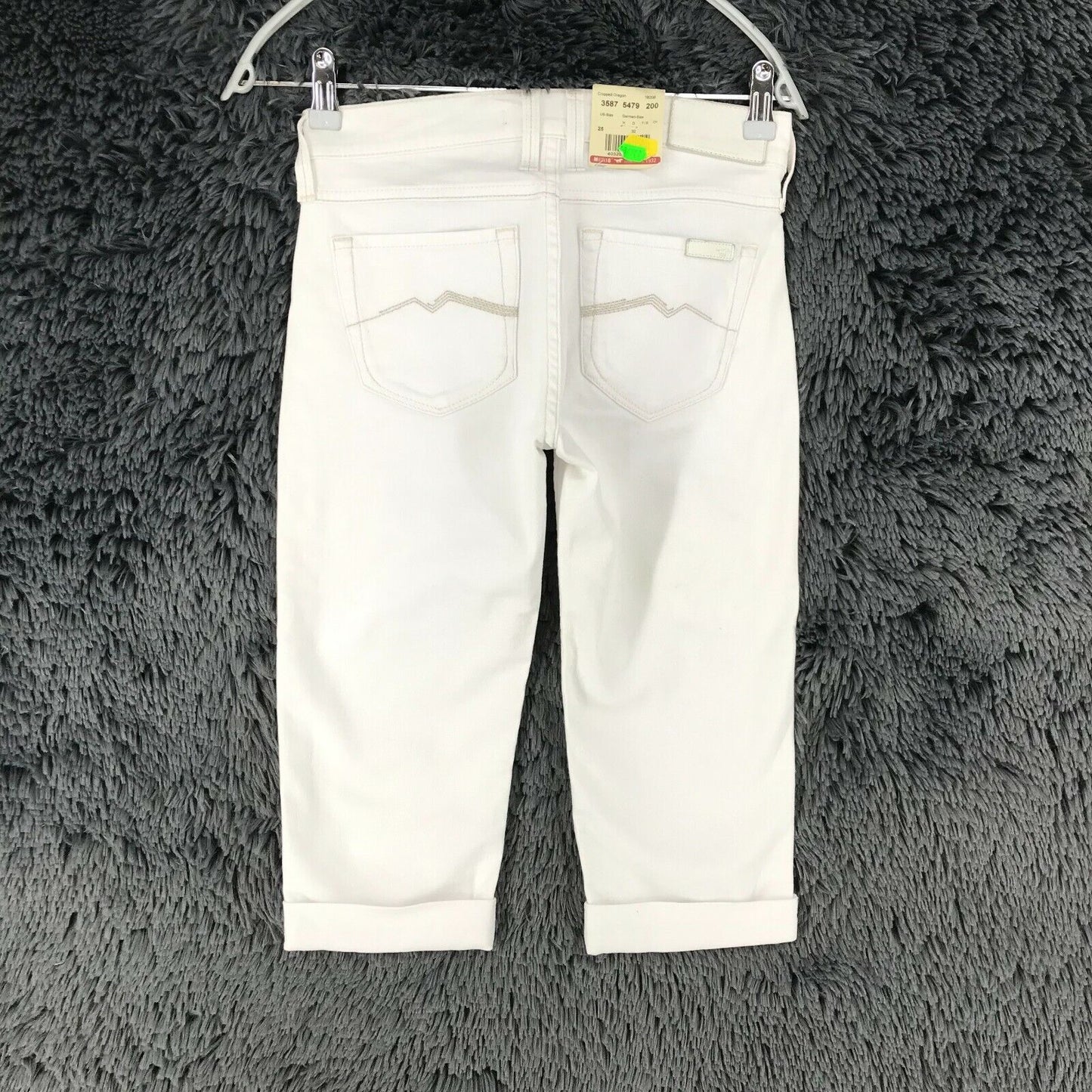 MUSTANG OREGON Women White Regular Fit Cropped Jeans Size W25