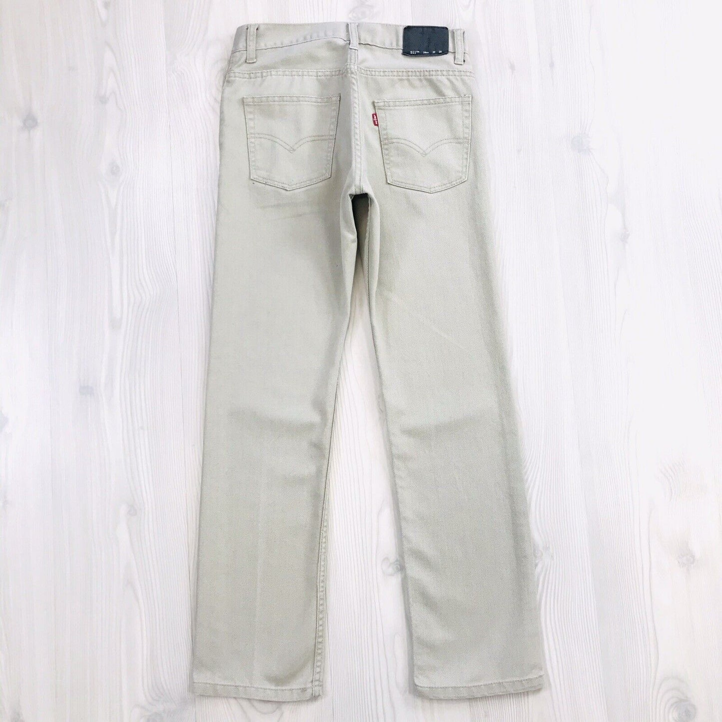 Vintage Levi's 511 Boys Beige Slim Fit Jeans 18 Reg / W29 L29