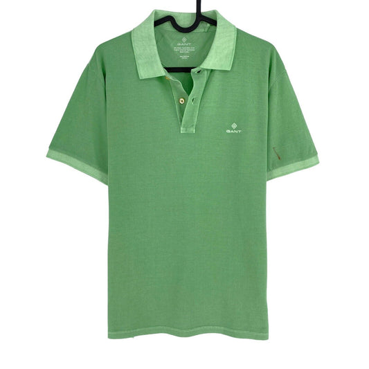 GANT Men Green Sun Faded Pique Short Sleeves Polo Shirt Size M