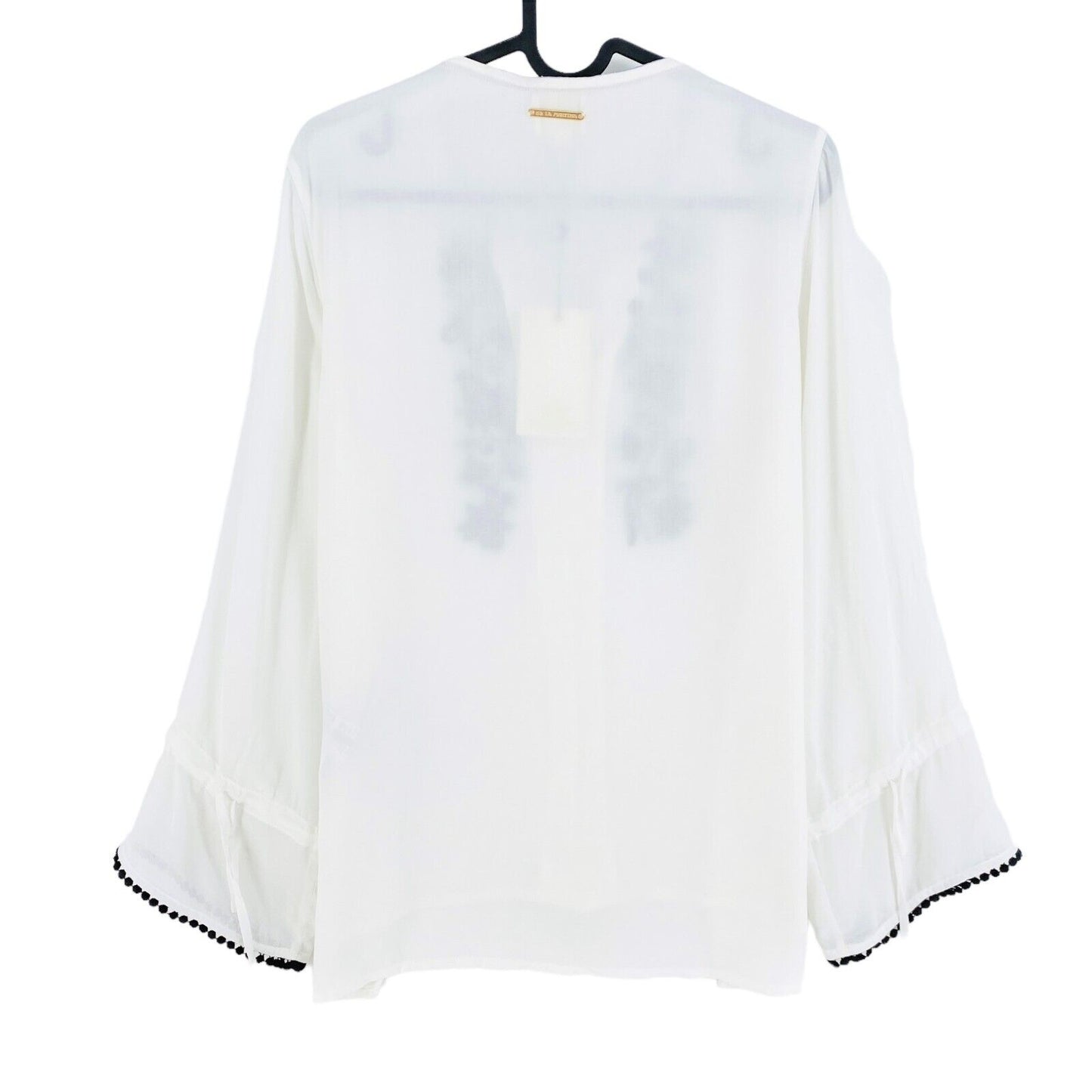 LA MARTINA Blouse en Viscose Sergé Blanc Taille 1 / XS