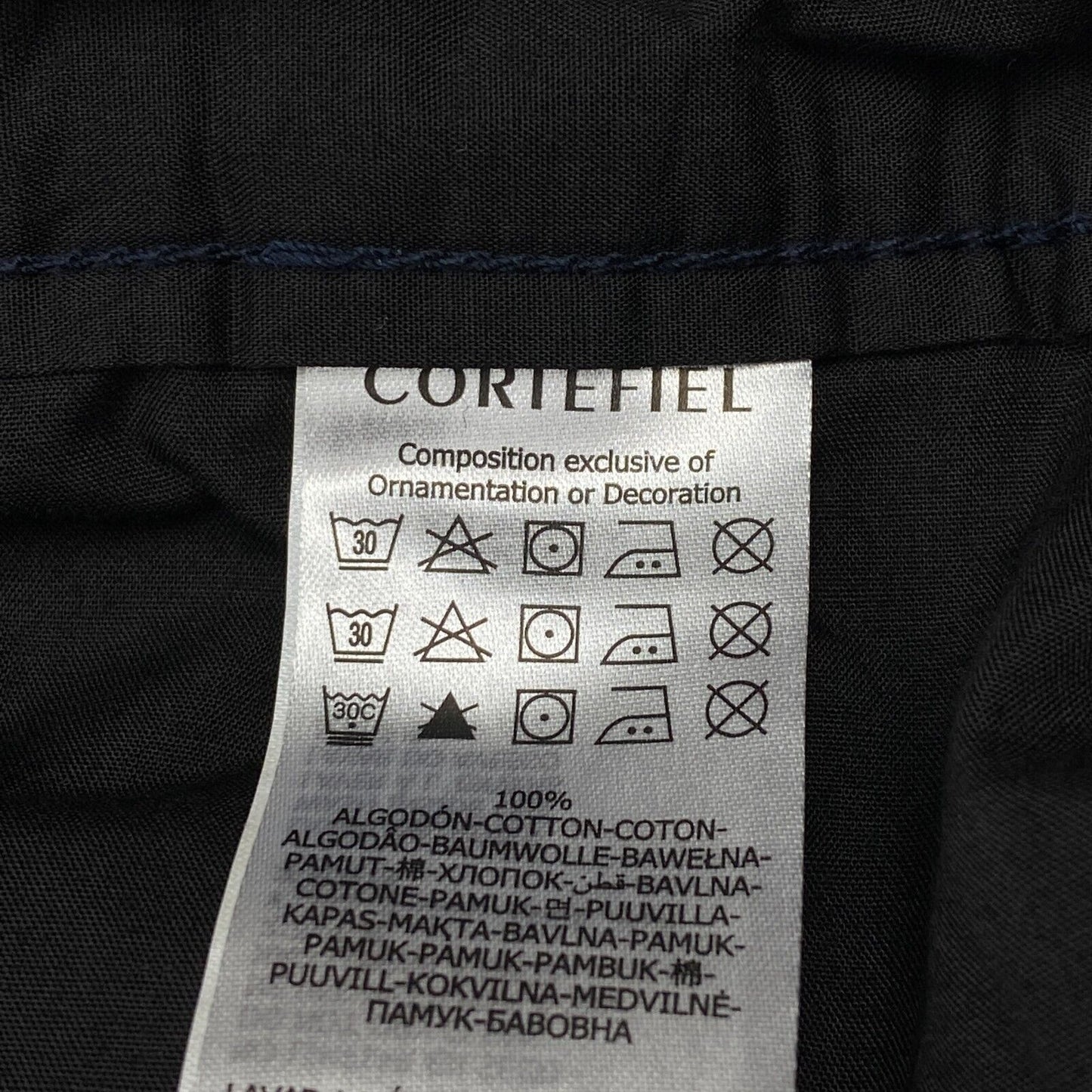 Cortefiel Navy Blue 100% Cotton Cargo Pants Trousers Size EU 42 UK/US 32 W31 L32