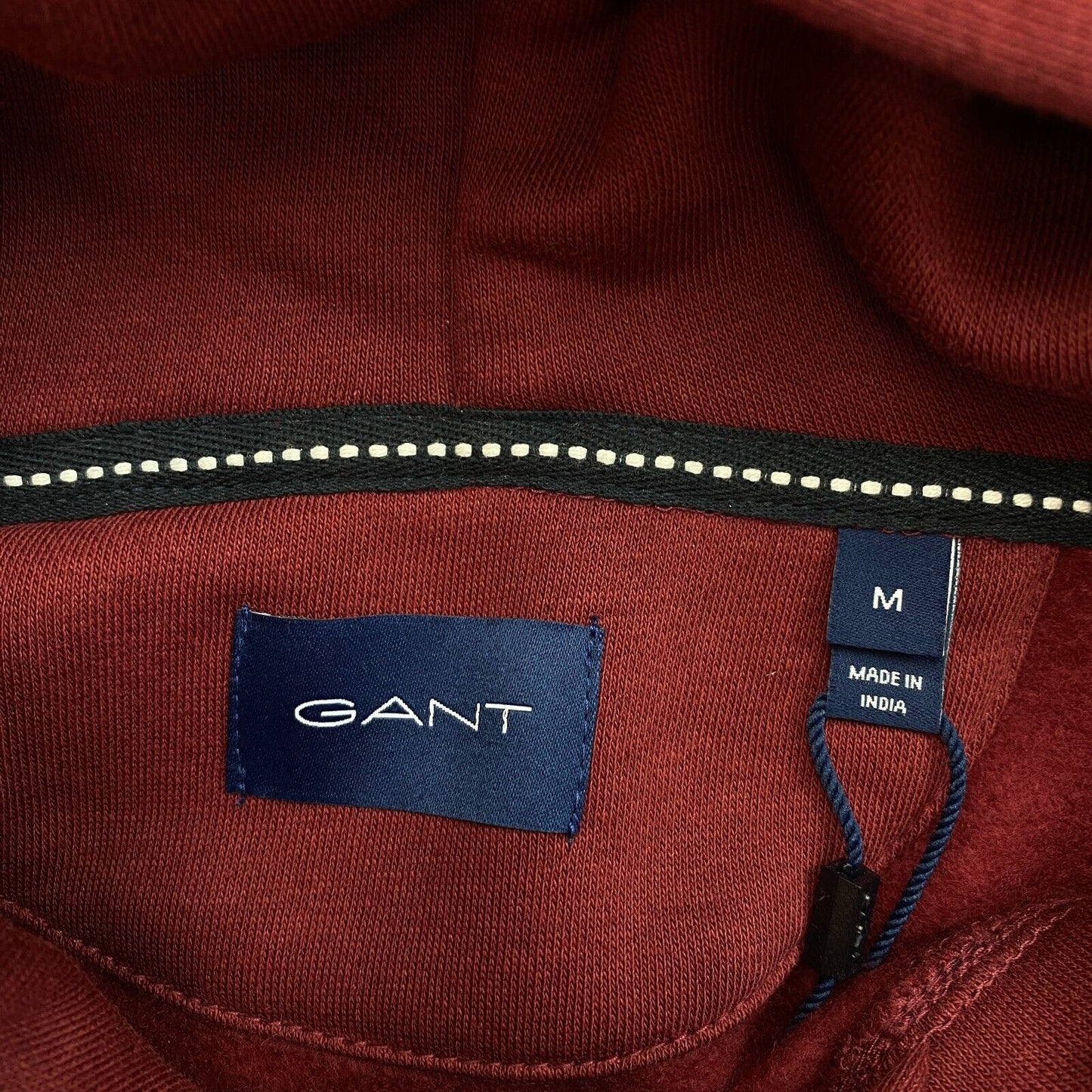 GANT Dark Red Tag Sweat Hoodie Sweater Pullover Size M