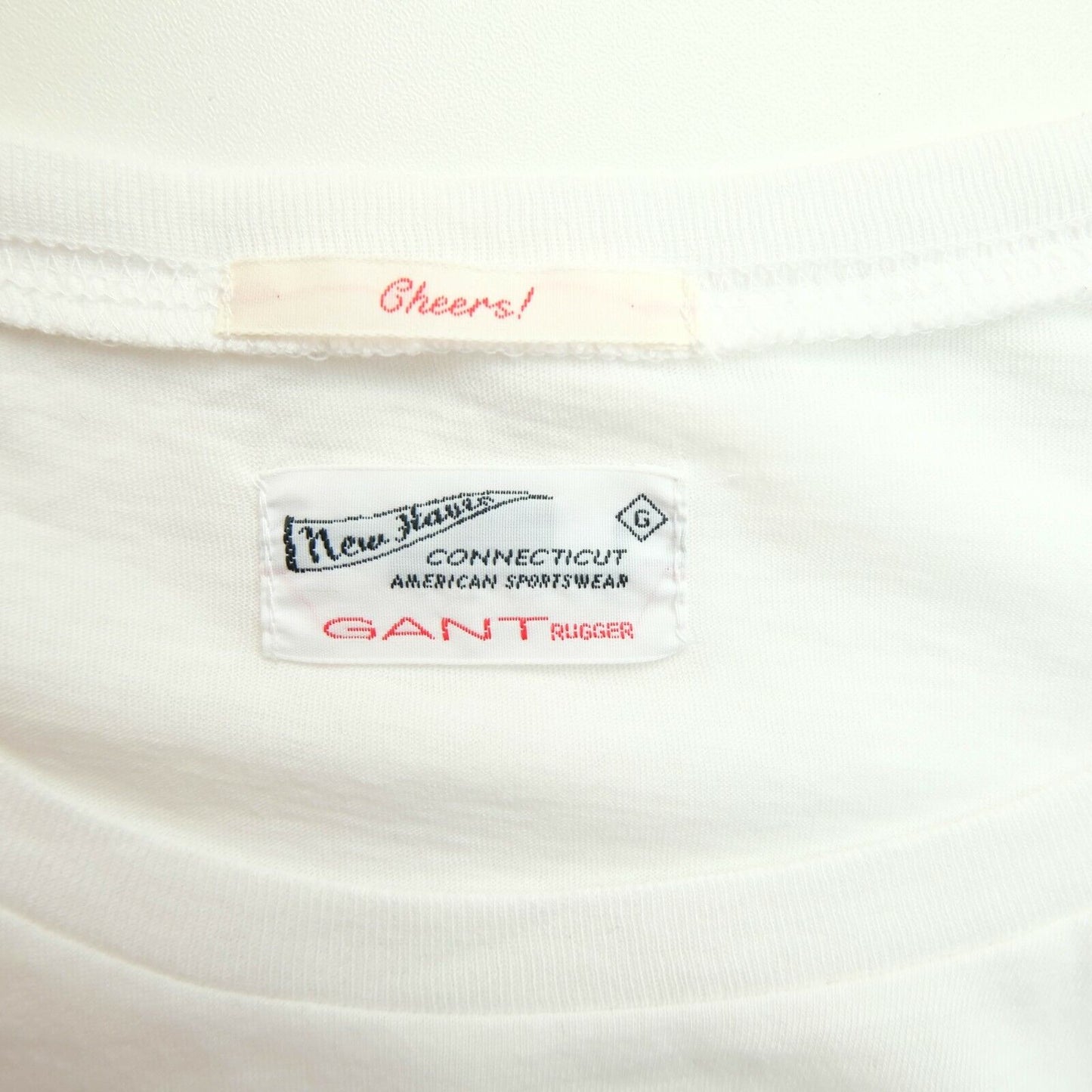 GANT Rugger White Cheers Grapes Crew Neck T Shirt Size  L XL