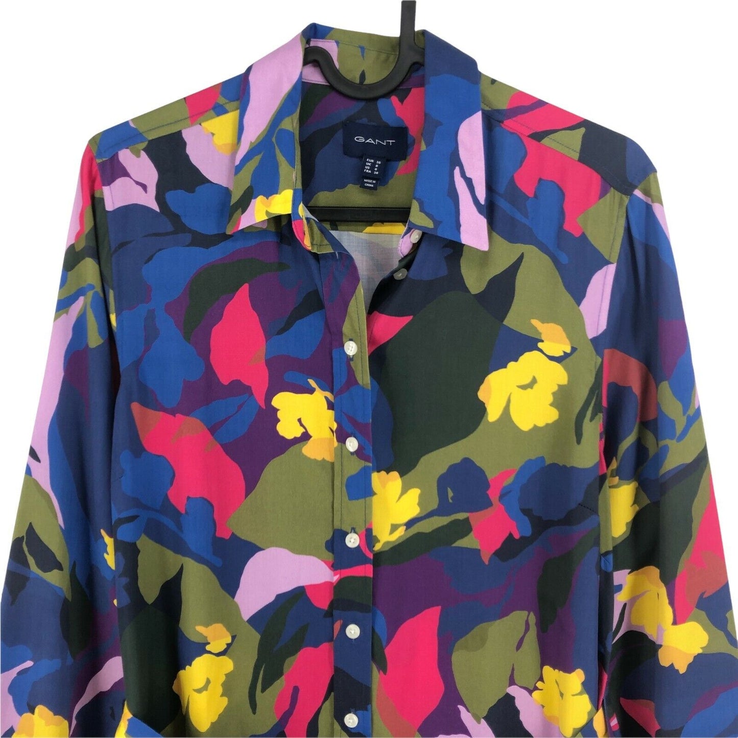 GANT Coloured Floral Print Belted Shirt Dress Size EU 36 UK 8 US 6