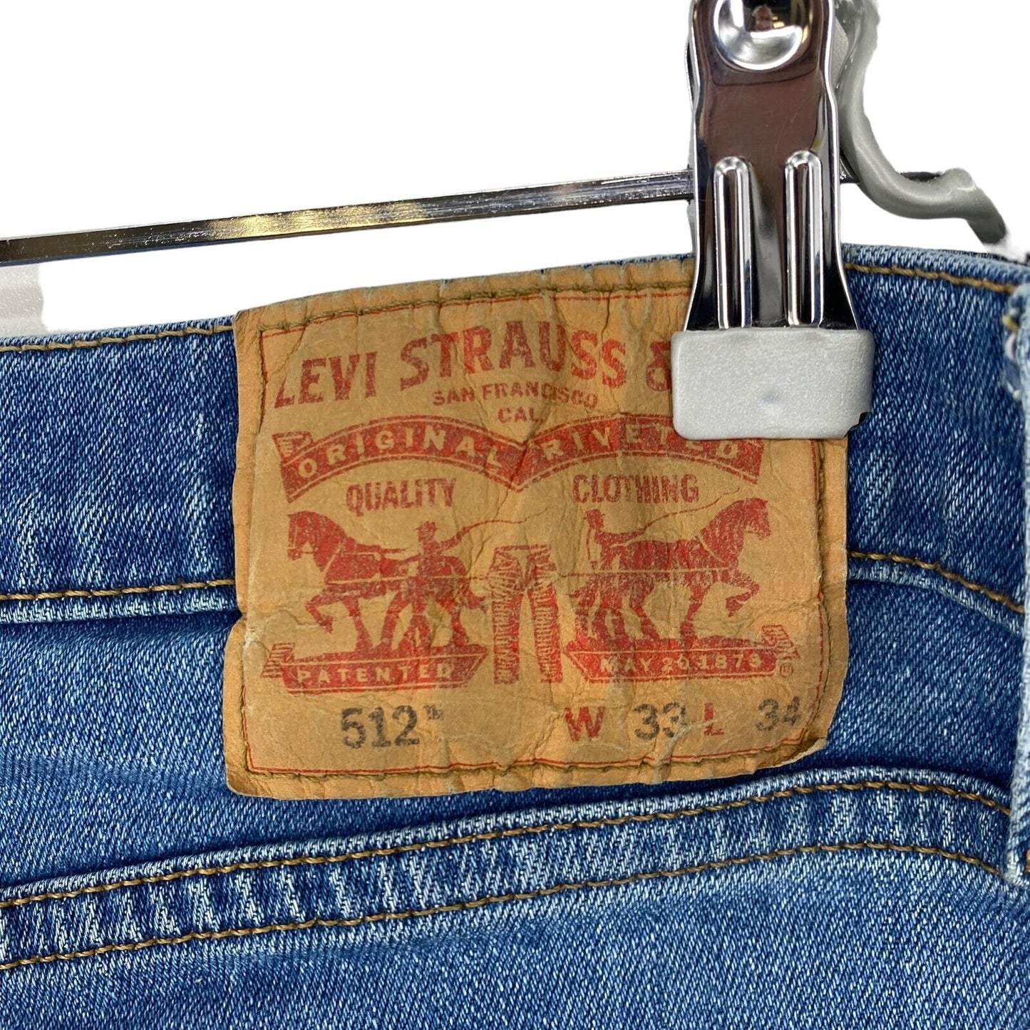 Levi's 512 Jean stretch slim fuselé bleu W33 L34