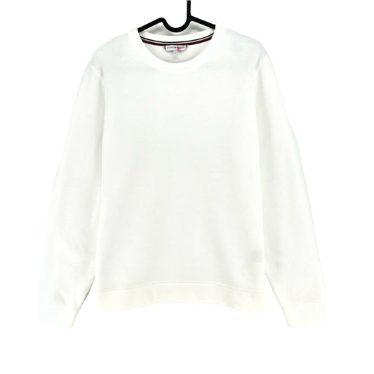 TOMMY HILFIGER White Crew Neck Sweatshirt Sweater Jumper Size S