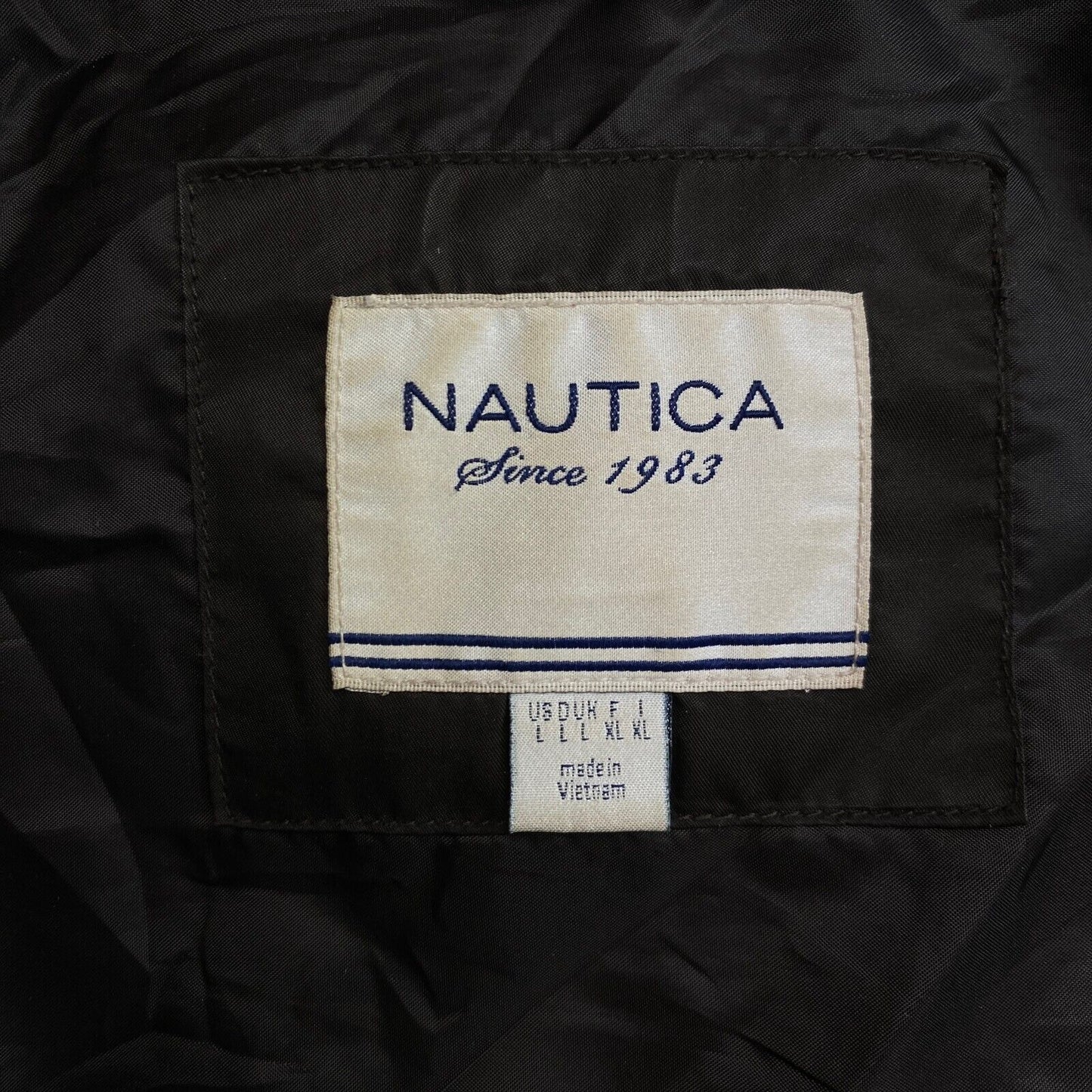 NAUTICA Brown Hooded Puffer Coat Jacket Size L