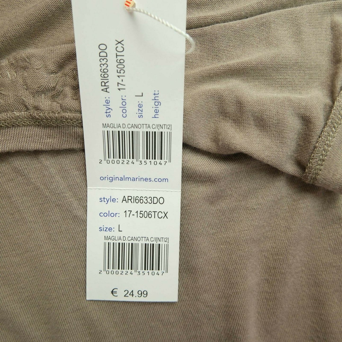 Original Marines Tanktop Bluse mit V-Ausschnitt, Braun, Größe L