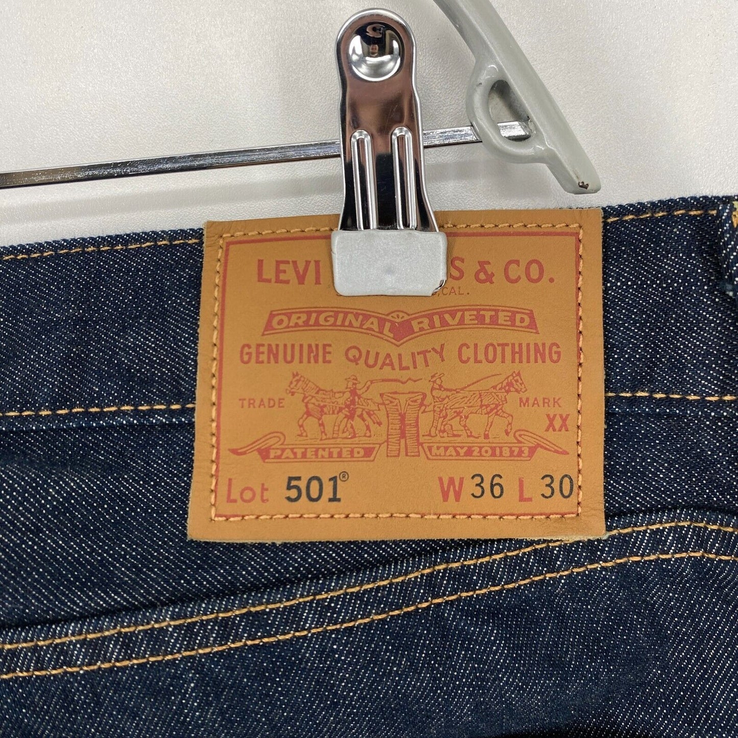 Levi's Premium 501 Dark Blue Original Regular Straight Fit Jeans W36 L30