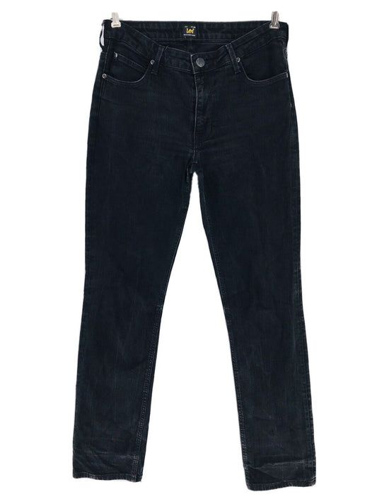 Lee MARION Damen Jeans in Dunkelgrau mit Stretch, reguläre Passform, gerade Passform, W30 L33