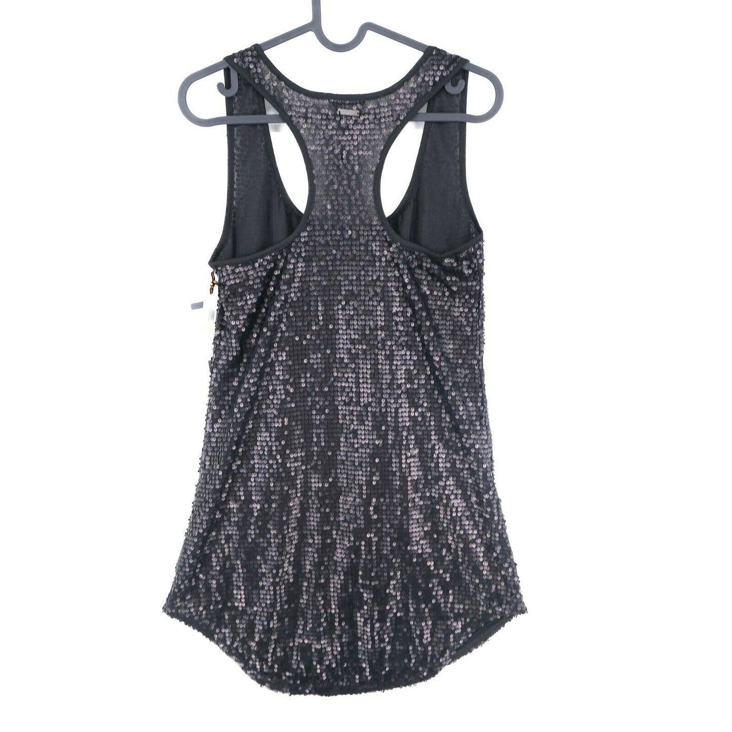 RRP €116 DEREON Black Sequin Scoop Neck Dress Size M