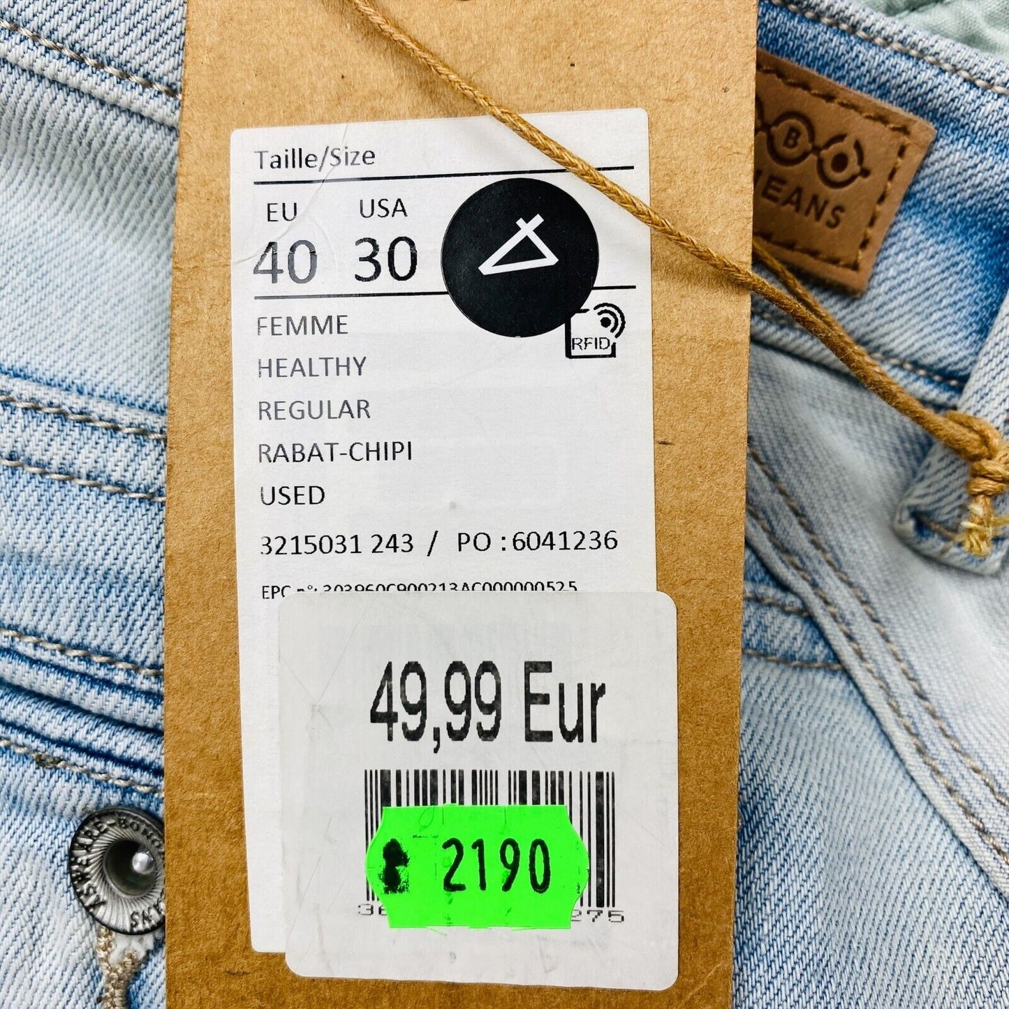 BONOBO Jeans mit geradem Bein, hellblau, Baumwollmischung, Größe 40 W31 L34