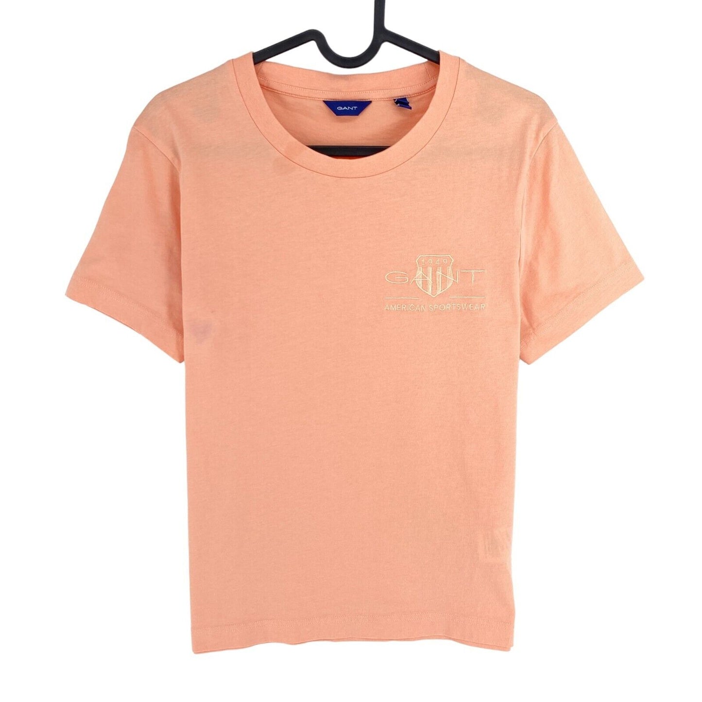 GANT Light Pink Tonal Archive Shield EMB Crew Neck T Shirt Size M