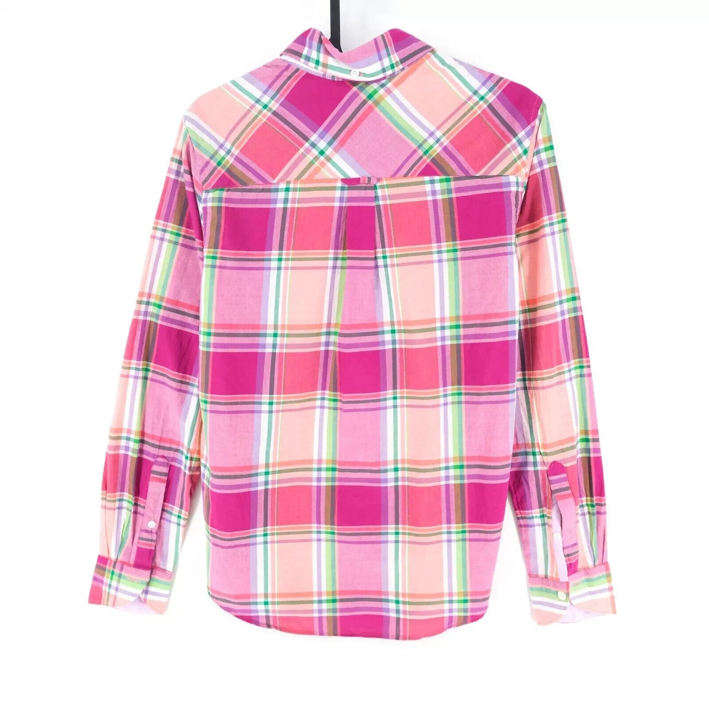 GANT Women Pink Madras Check Print Shirt Size EU 34 UK 8 US 4