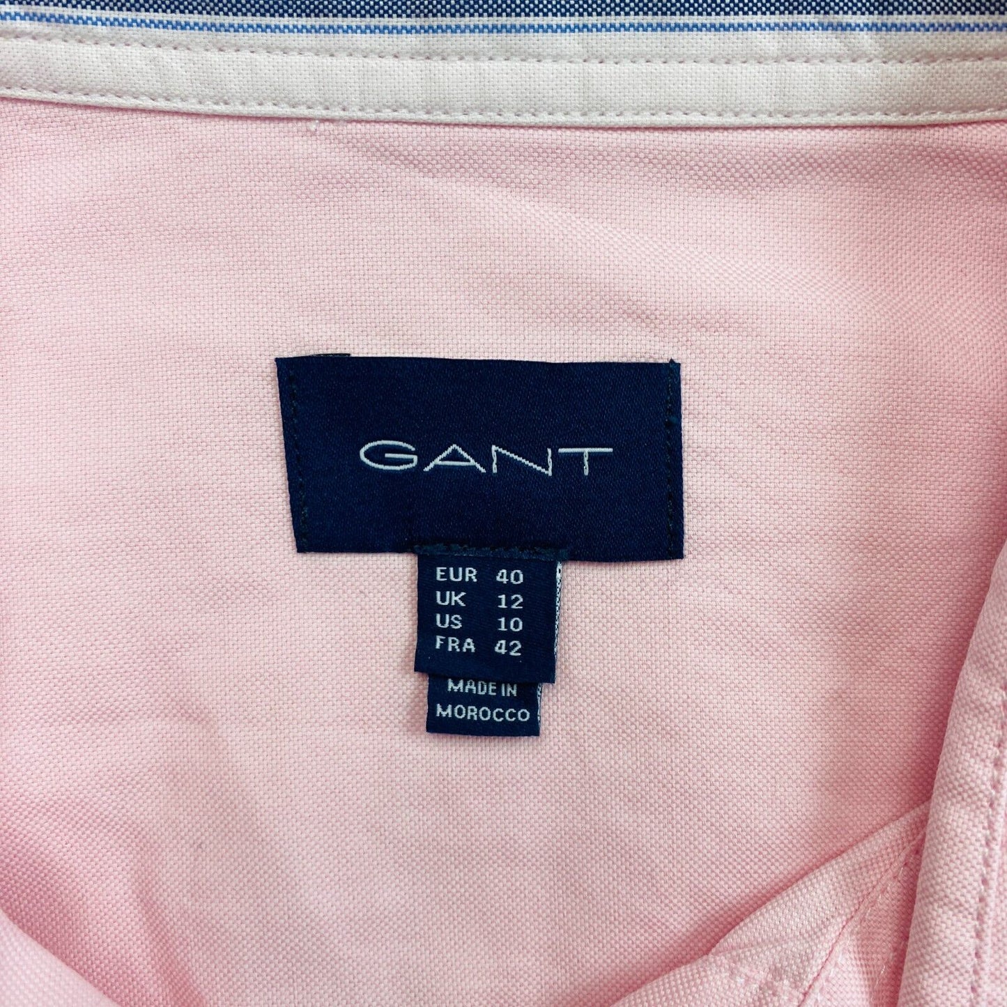 GANT Women Pink Stretch Oxford Long Sleeves Shirt Size EU 40 UK 12 US 10