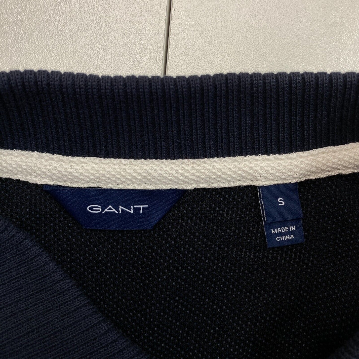 GANT Women Navy Blue Rope Icon Short Sleeves Pique Polo Shirt Size S