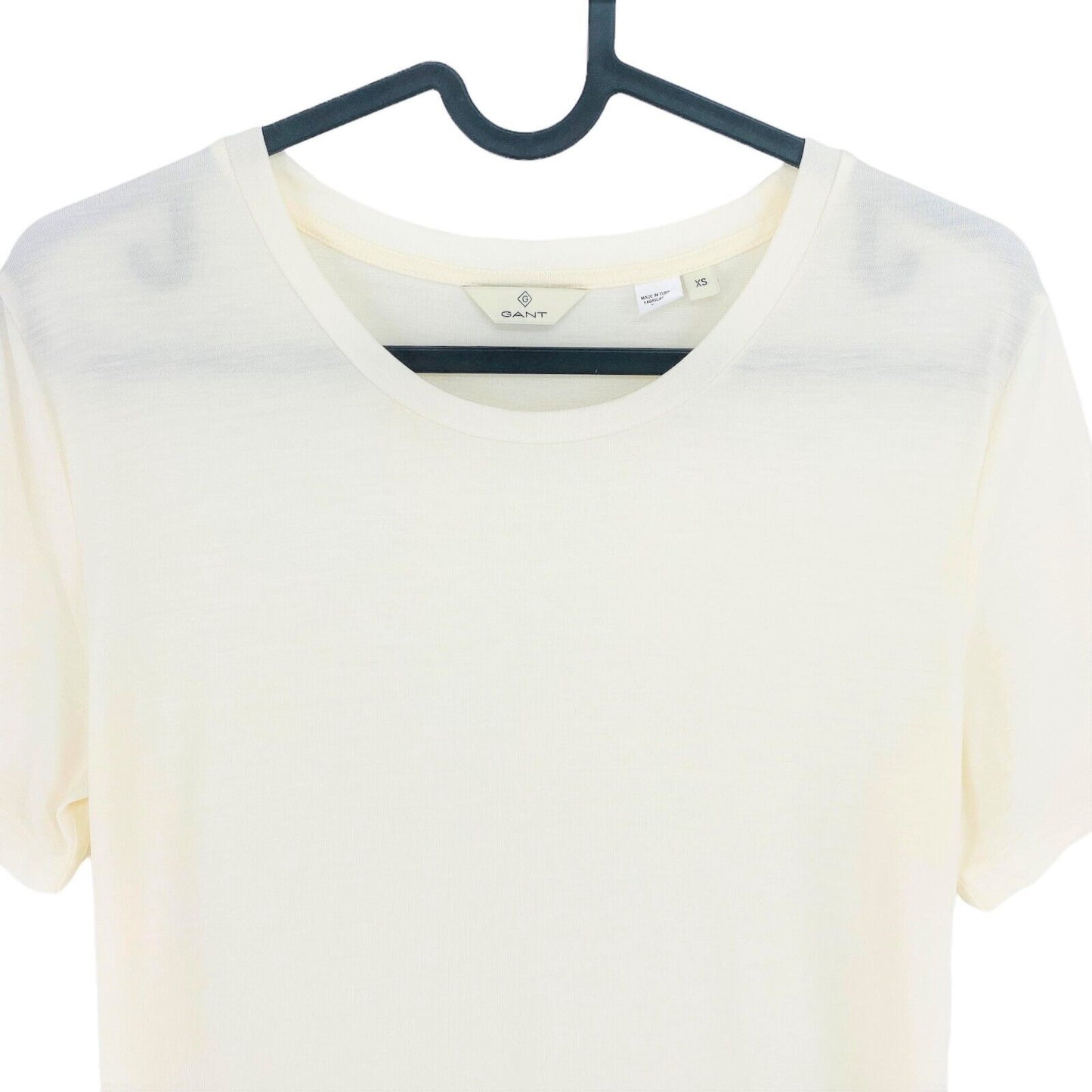 GANT Beige Leichtes T-Shirt mit Rundhalsausschnitt, Größe XS