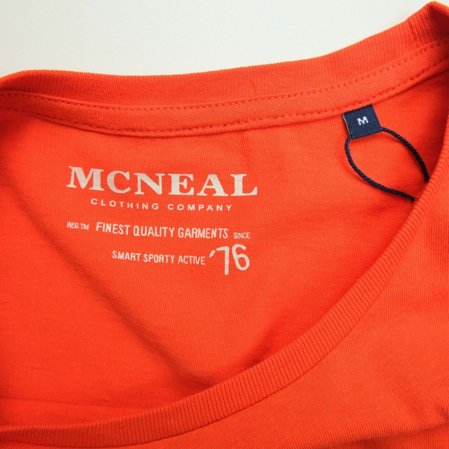 MCNEAL Orange Graphic Print Crew Neck T Shirt Size M