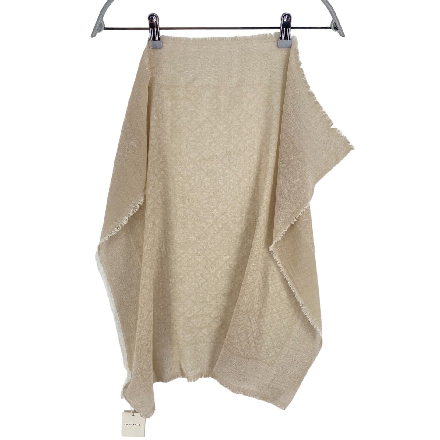 GANT Women Beige G Pattern Light Weight Woven Scarf One Size