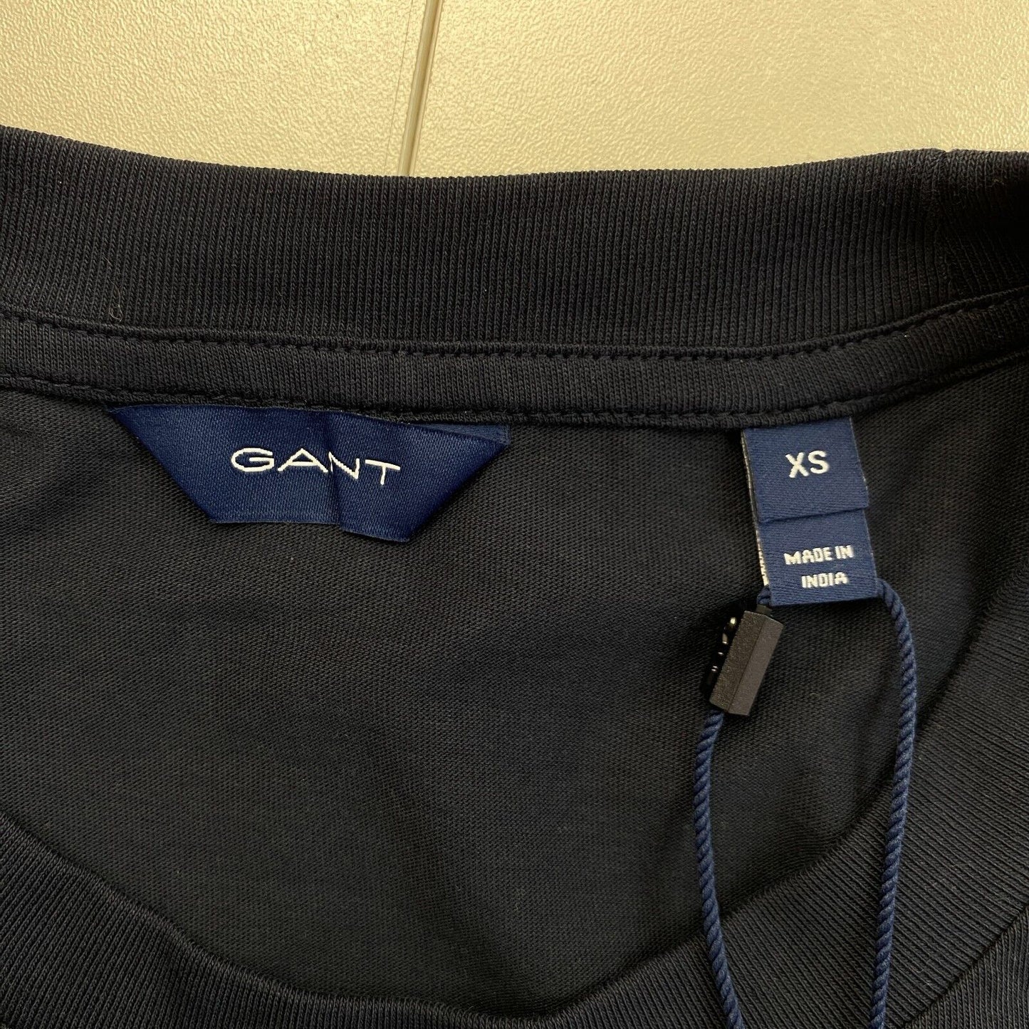 GANT Navy Blue Tonal Archive Shield Crew Neck T Shirt Size XS