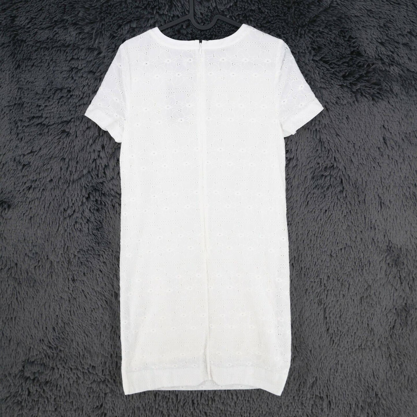 GANT White Broiderie Anglaise Crew Neck Dress Size EU 34 UK 8 US 4