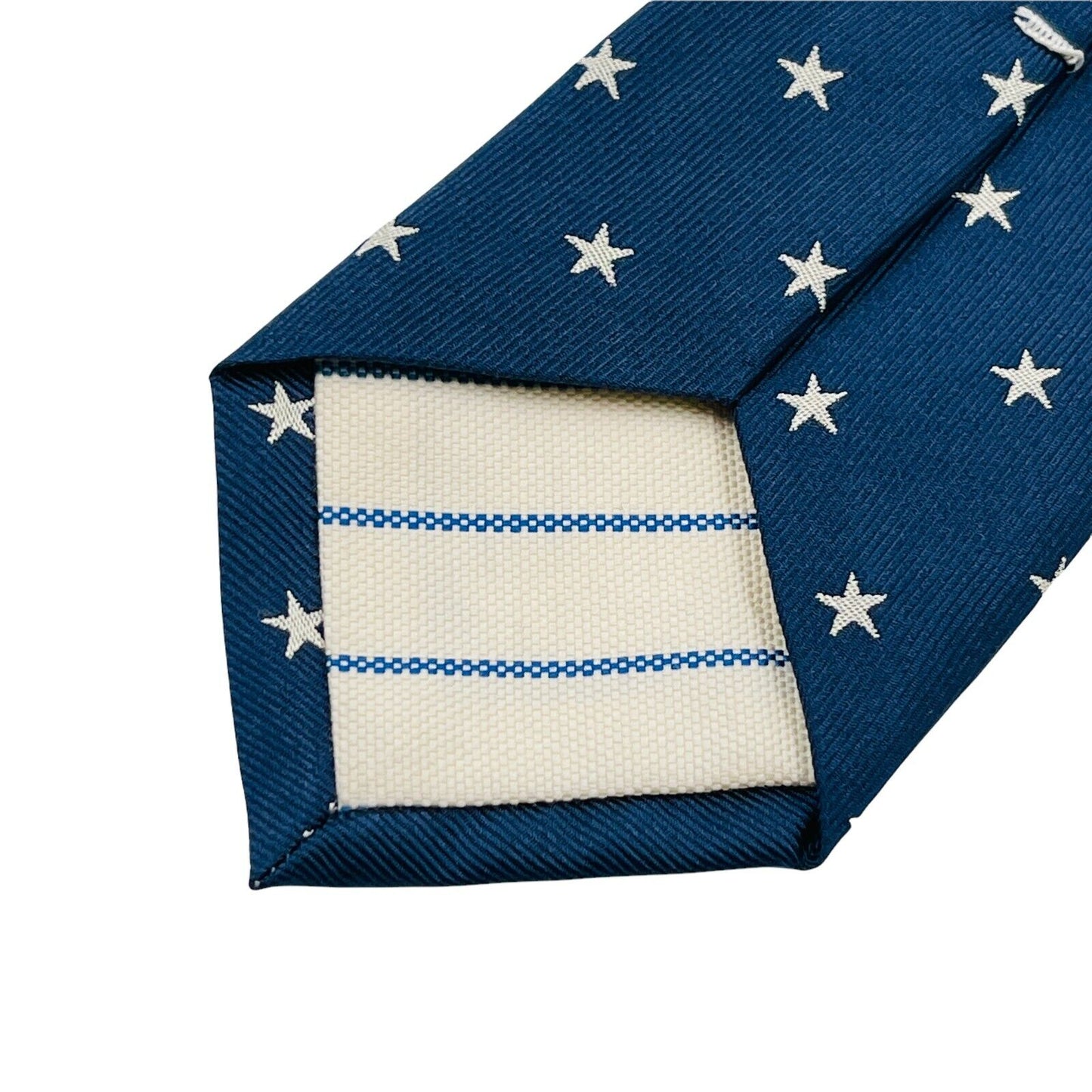 GANT Boys Kids Dark Blue Stars Print 100% Silk Hand Made Tie