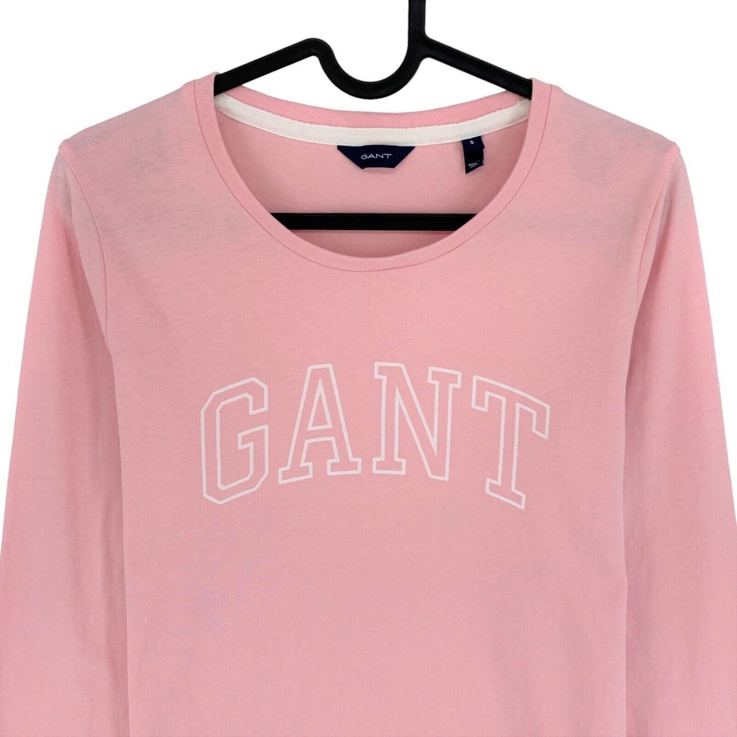 GANT Pink Logo Long Sleeves Crew Neck T-Shirt Size S