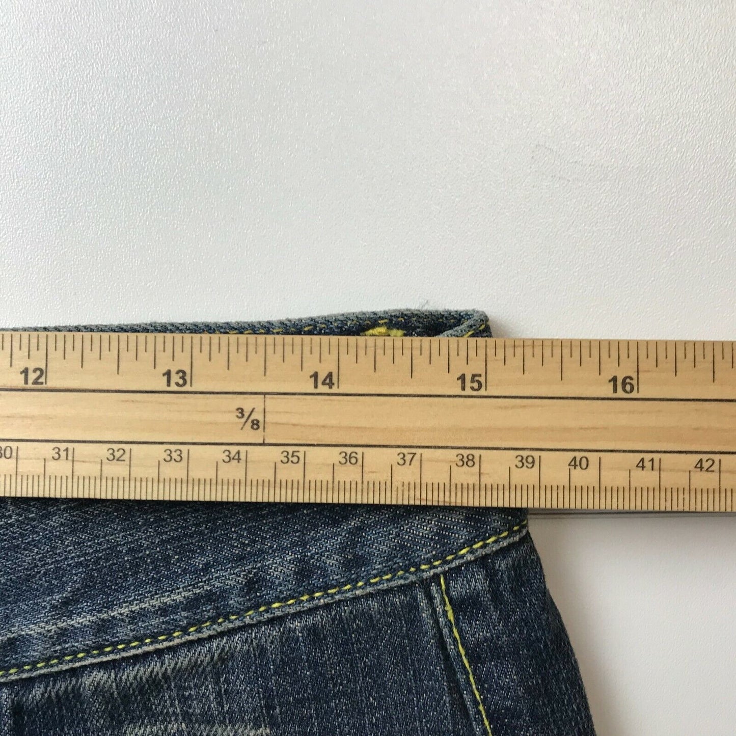 MINUS_UNG Jean déchiré bleu coupe droite régulière pour femme taille W30 fabriqué en corée