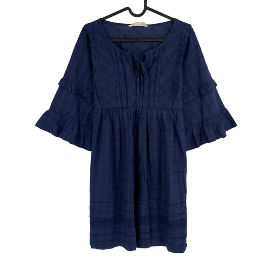 ODD MOLLY Women Navy Blue Delicately Strong A Line Dress Size 1 / S