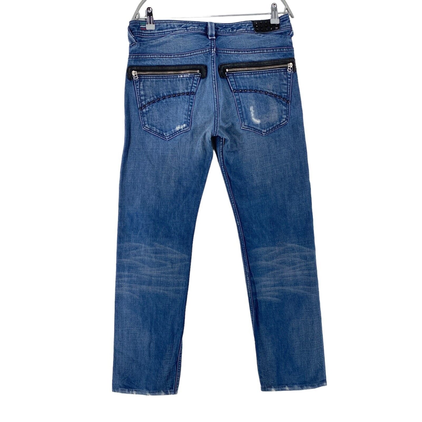 Diesel SLAMMER Blaue Jeans mit gerader Passform, W31 L32, hergestellt in Italien