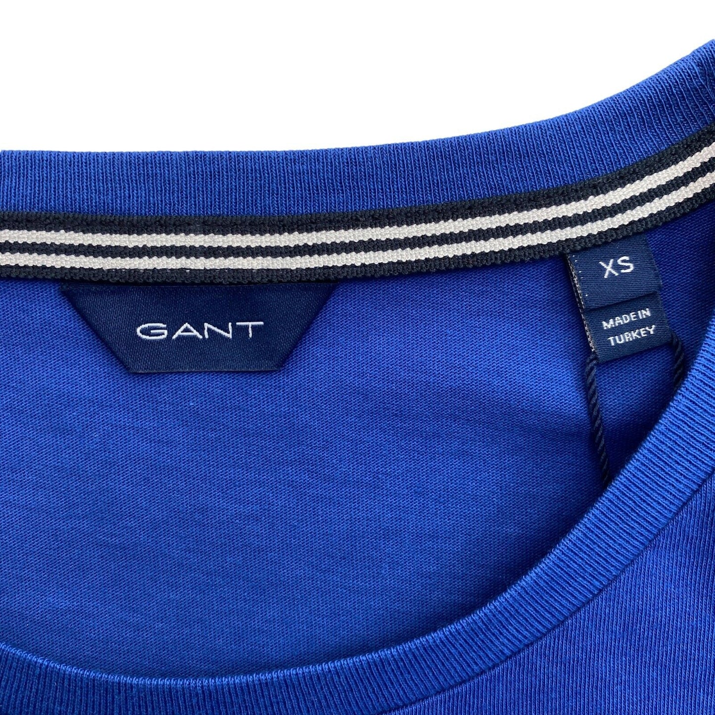 GANT Blue Logo Crew Neck T Shirt Top Size XS