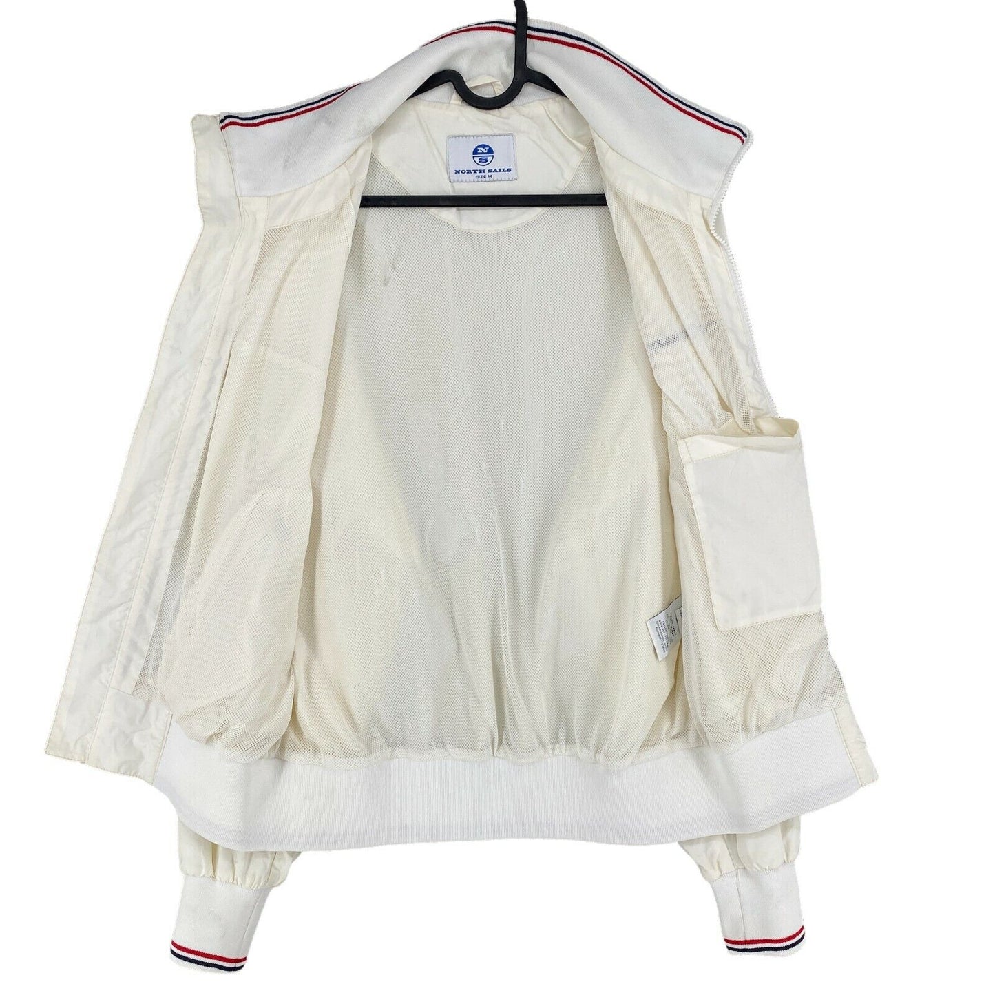 NORTH SAILS Cream White Track Jacket Size M