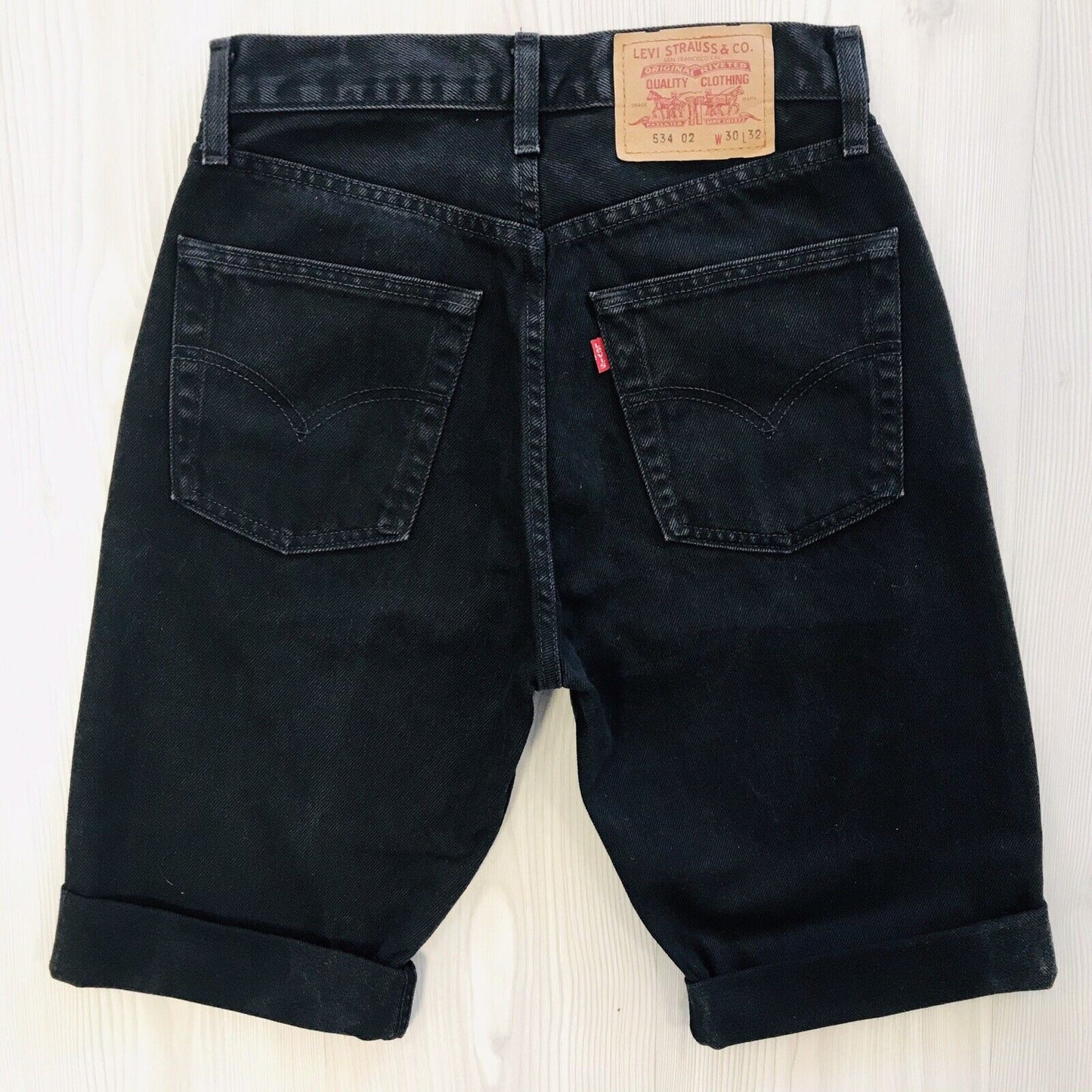 Levi's 534 02 Custom Made Black Regular Fit Shorts Size W30