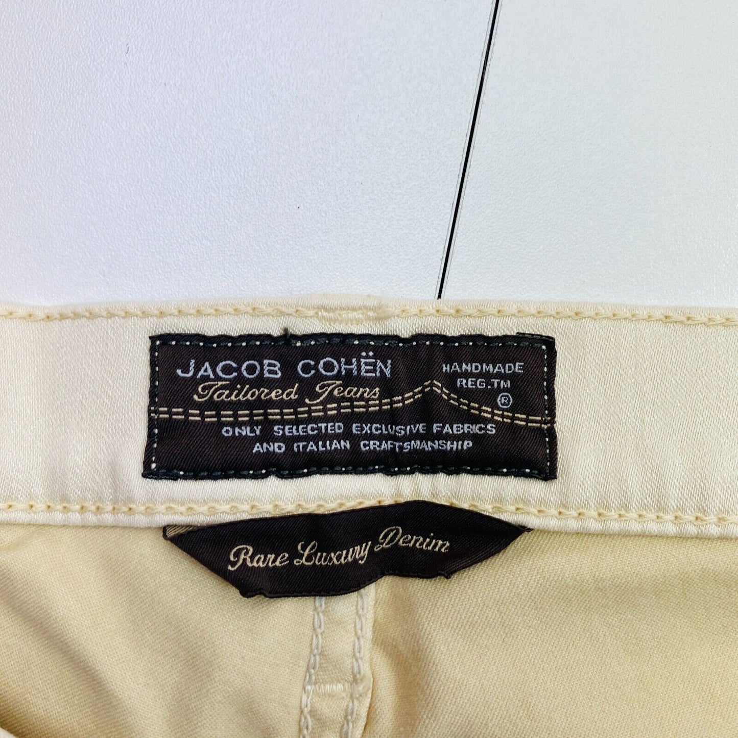 JACOB COHEN Women PW7064 Beige Cropped Pants Trousers Size W30 L28