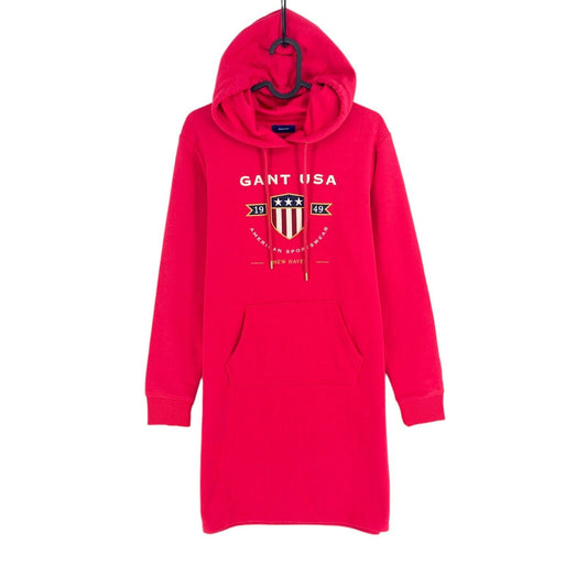 GANT Pinkish Red Banner Shield Hoodie Dress Size S