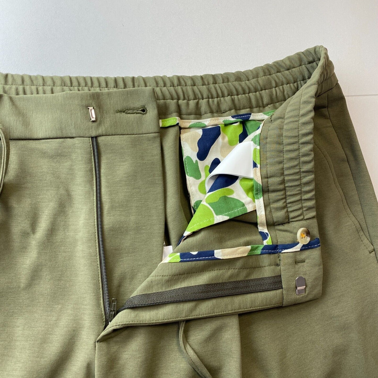 MANUEL RITZ Khaki Dark Green Slim Fit Sweat Dress Pants Trousers Size EUR 56 W36