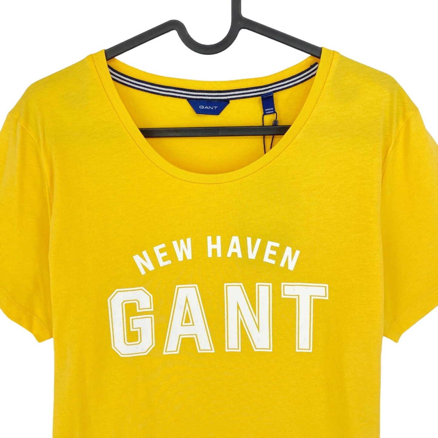 GANT Yellow Logo Crew Neck T Shirt Size L