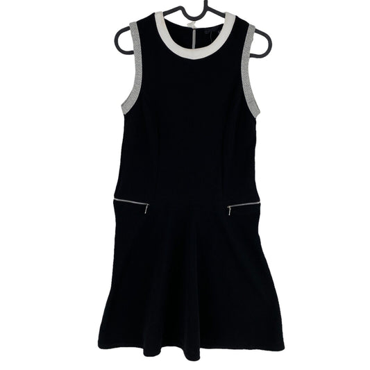 Etam Black Sleeveless Round Neck A-Line Dress Size EU 36 UK 8 US 6