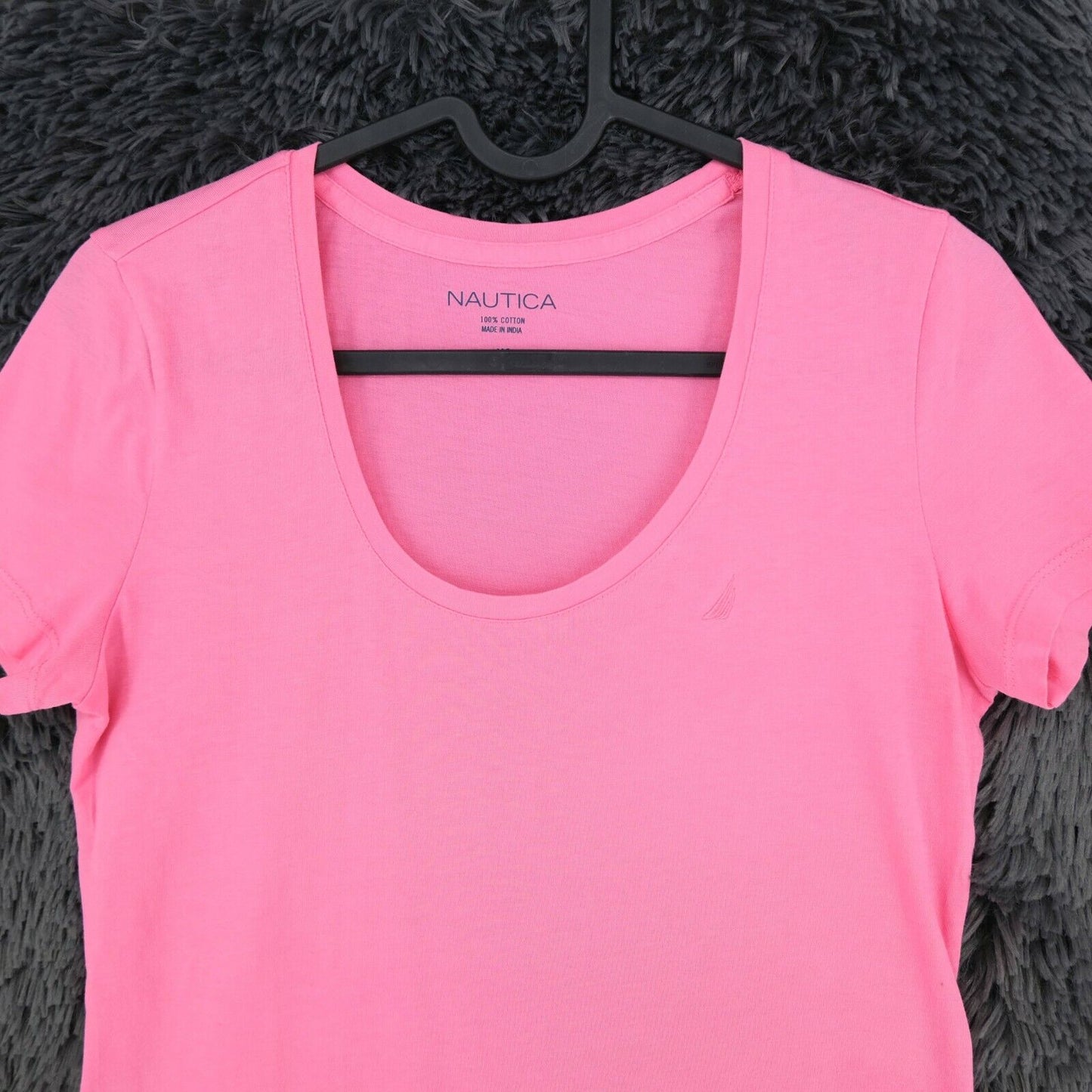 NAUTICA Pink Scoop Neck T Shirt Top Size XS