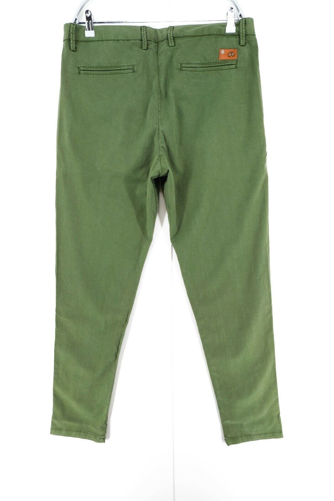 LA MARTINA Green Cotton Chino Regular Fit Pants Trousers Size W34 L34